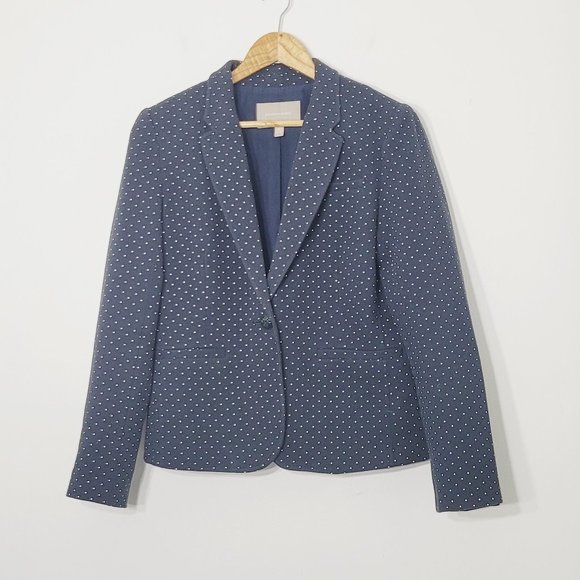 Banana Republic Navy Polka Dot Blazer - Picture 1 of 9